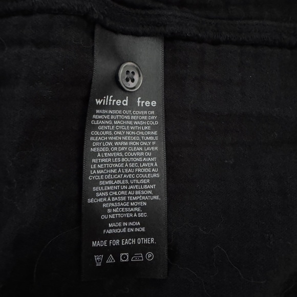 Aritzia Wilfred Free Sail Midi Dress Button Front Shirt Gauze Black Medium - Picture 7 of 8